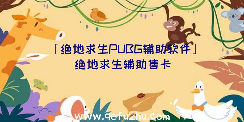 「绝地求生PUBG辅助软件」|绝地求生辅助售卡